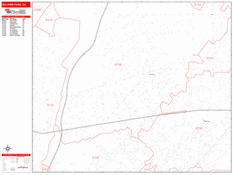 Baldwin Park Digital Map Red Line Style